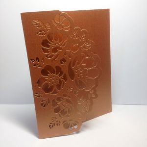 Baza kartki FLOWER LACE  12x15,3 cm metallic copper (250gr) - 1 szt