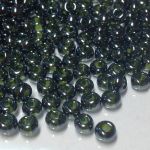 Rocaille 6/0 Czech seed beads - Lustered Botle Green - 10 gram