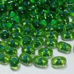 Koraliki Farfalle Preciosa - Blue Lined Green Crystal  6,5mm  - 10g