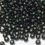 Rocaille 6/0 Czech seed beads - Silver Lined Emerald 57150 - 10 gram