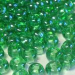 Rocaille 2/0 Czech seed beads - Lustered Transparent Green 50100 -10 gram