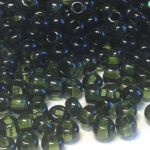 Rocaille 7/0 Czech seed beads - Transparent  Bottle Green 50290 - 10 gram