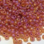 Rocaille 8/0 Czech seed beads - Honey/Amethyst Rainbow Matte  - 10 gram