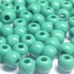 Rocaille 32/0 Czech seed beads - Opaque Green Turquoise 63130 - 10 gram