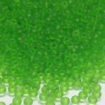 Rocaille 11/0 Czech seed beads - Transparent Frosted Lt Grass 50430 - 10 gram
