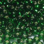 Rocaille 5/0 Czech seed beads - Silver Lined Green 57060 - 50 gram