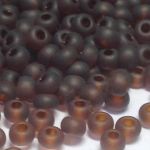 Rocaille 7/0 Czech seed beads - Transparent Matte Dark Topaz 10110 - 50 gram