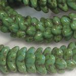 Koraliki Czech Glass Beads Bell (kwiatki) 10x4mm shine picasso - 5 szt