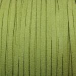 Rzemyk zamszowy płaski skóra ekologiczna zielony 2,7mm 1 m