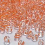 Rocaille 9/0 Czech seed beads - Crystal Striped Orange 33050 - 10 gram