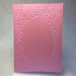 Baza kartki A6 Oval  wytłaczany: 10,5X14 cm pearl milky rose - 1 szt