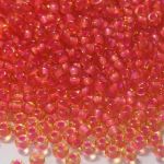 Rocaille 11/0 Czech seed beads - Transparent Lt Topaz Fuchsia Lined - 10 gram