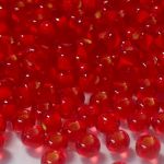 Rocaille 11/0 Czech seed beads - Transparent Siam Yellow Lined - 10 gram
