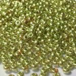 Rocaille 10/0 Czech seed beads - Coated Topaz Metallic Green Tea - 10 gram