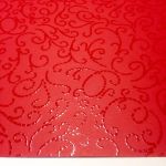 Karton A4 glossy emboss - ornament -red 220g/m2 - 1 szt