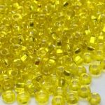 Rocaille 6/0 Czech seed beads - Silver Lined Yellow - 10 gram