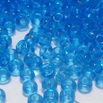 Rocaille 9/0 Czech seed beads - Transparent Blue col 60030 - 10 gram