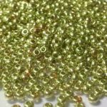 Rocaille 10/0 Czech seed beads - Coated Topaz Metallic Green Tea - 50 gram