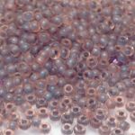 Rocaille 10/0 Czech seed beads - Grey Lined Lt.Lavende - 10 gram