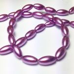 Perły szklane  16x18mm  violet - sznur(ok. 52szt)