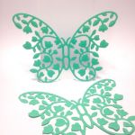 Scrapki ażurowe Flower Butterfly 11,5x 9,5 cm -TURQUOISE -1 szt