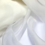 Jedwab 100 % szyfon WHITE CREAM szer 140cm -   0,32m