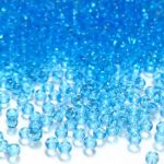 Rocaille 11/0 Czech seed beads - Transparent  Medium Blue col 60010 - 10 gram