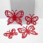Scrapki ażurowe motyle tłoczone - red- zestaw ( 4 szt)