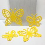 Scrapki ażurowe motyle tłoczone -yellow - zestaw ( 4 szt)