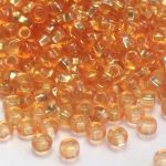 Rocaille 6/0 Czech seed beads - Silver Lined Orange Peach - 10 gram