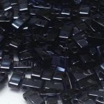 Miyuki Half Tila Beads Black Blue Hematite Full HTL55092 5 gram ok.125 szt.