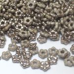 Flower Beads 5mm Crystal Argentic  Full  - 10 szt