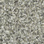 Toho Magatama 3 mm : Silver-Lined Frosted Crystal 10 gram