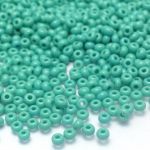 Rocaille 9/0 Czech seed beads - Opaque Green Turquoise col 63130 - 10 gram