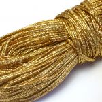 Sznurek sutasz INDIE 2mm metallic bronze gold -  1 m