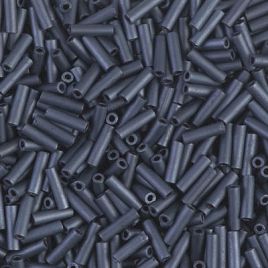 Miyuki Bugles #2 - 6 x 1,7 mm Matted Gunmetal - 10 gram