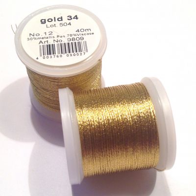 MADEIRA  Metalic  12 - ANTIQUE GOLD col. 34 nawój 40 m - 1 szt