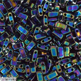 Miyuki Half Tila Beads Metallic Variegated Blue Iris   HTL0455 (ok.125 szt.) - 5 gram
