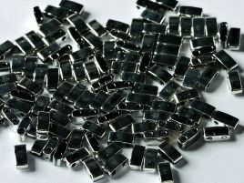 Miyuki Half Tila Beads Black Full Chrome  HTL55036 - 5 gram (ok.125 szt.)