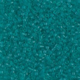 Miyuki Delica 11/0  DB0786 - Dyed Semi-Frosted Transparent Teal  - 5 gram