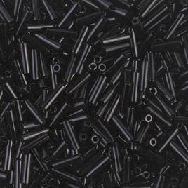 Miyuki Bugles #2 - 6x1,7mm Black 0401 - 10 gram
