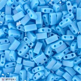 Miyuki Tila Beads Opaque Turquoise Blue Matted AB TL0413F - 5 gram