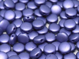 DiscDuo® Beads 6x4mm Alabaster Metallic Violet (2 hole) - 10 szt
