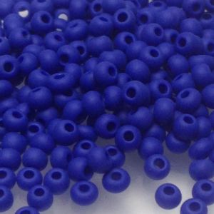 Rocaille 10/0 Czech seed beads - Opaque Frosted Dark Navy Blue col 33050 - 10 gram
