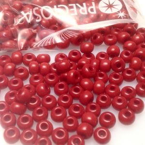 Rocaille 3/0 Czech seed beads - Opaque Dark Red col.98180 - 10 gram