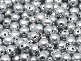 RounDuo® Beads 5 mm (2 hole)  Aluminium Silver - 10 szt