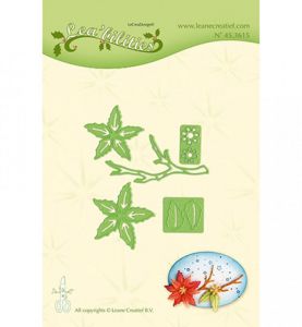 Wykrojnik Lea’bilitie® Poinsettia small & branche /Poisecja (kwiat,gałązka i listki)   - 1 szt