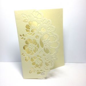 Baza kartki FLOWER LACE  12x15,3 cm dk.cream (250gr) - 1 szt