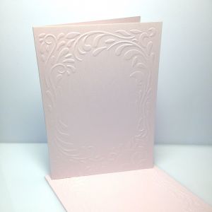 Baza kartki A6 FLORES wytłaczany wzór : 10,5x14 cm pearl milky amethyst ( 220g)