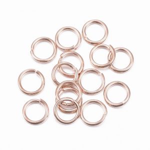 Ogniwka 7x1mm Stal Chirurgiczna  /STAINLES STEEL ROSE GOLD - 5 szt